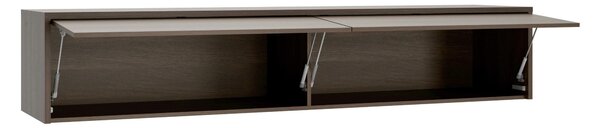 Fali szekrény Concept Lenart, Laminált forgácslap, Közepes sűrűségű farostlemez, 40x211x46cm, Sötét tölgy