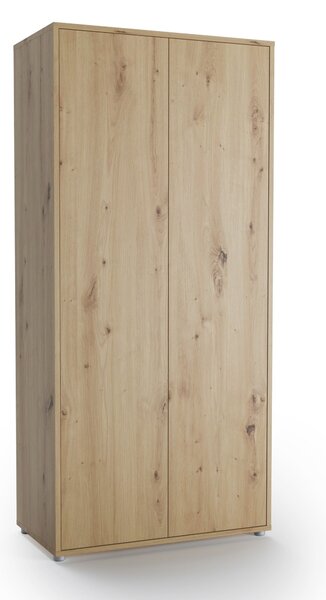 Gardróbszekrény Concept Lenart, Laminált forgácslap, 218x101x55cm, Artisan tölgy