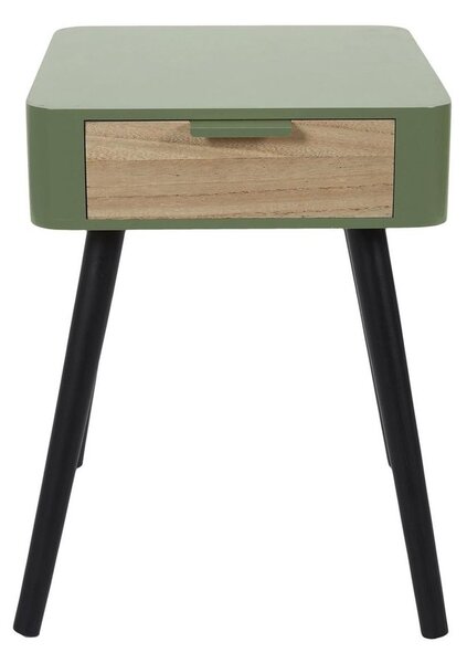 Éjjeliszekrény, fa fiókkal, khaki - FOREST