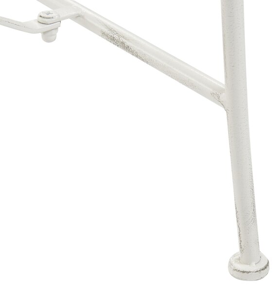 Kerti pad GUALEA 130 cm Fém Törtfehér