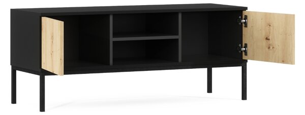 TV állvány LANZZI 120x40 cm, fekete/tölgy artisan