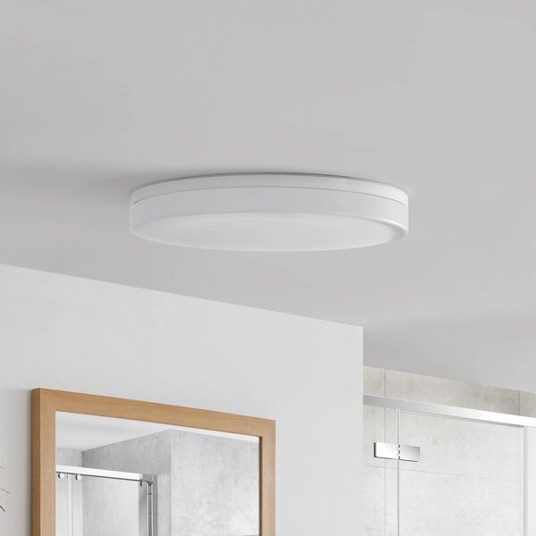 PRIOS Prios Wynion LED mennyezeti lámpa CCT DIP kapcsolóval 50cm, dimmelhető, Fehér / opál, Fürdőszoba, Műanyag, Modern