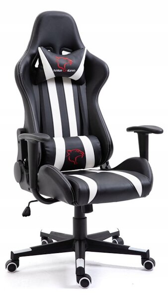 FG-33 Irodai szék, 71x125-135x70, fehér/fekete