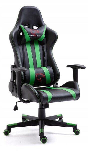 FG-33 Irodai szék, 71x125-135x70, zöld/fekete