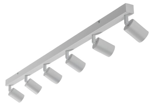 TK Lighting Mennyezeti spotlámpa Top, fehér, 127 cm, 6 izzós, fém, GU10, dimmelhető, Fehér / opál, Nappali / Étkező, fém, Modern