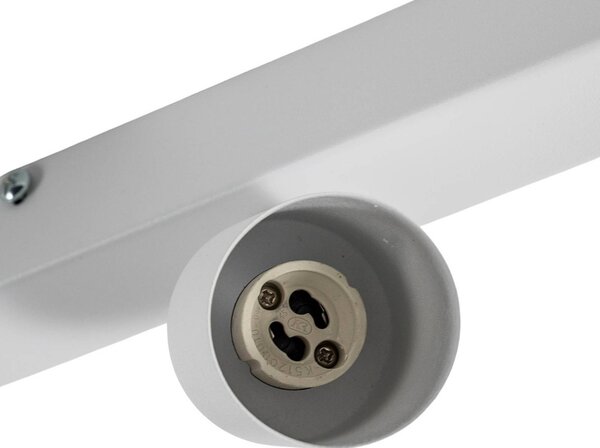 TK Lighting Mennyezeti spotlámpa Top, fehér, 127 cm, 6 izzós, fém, GU10, dimmelhető, Fehér / opál, Nappali / Étkező, fém, Modern
