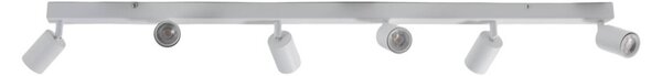 TK Lighting Mennyezeti spotlámpa Top, fehér, 127 cm, 6 izzós, fém, GU10, dimmelhető, Fehér / opál, Nappali / Étkező, fém, Modern