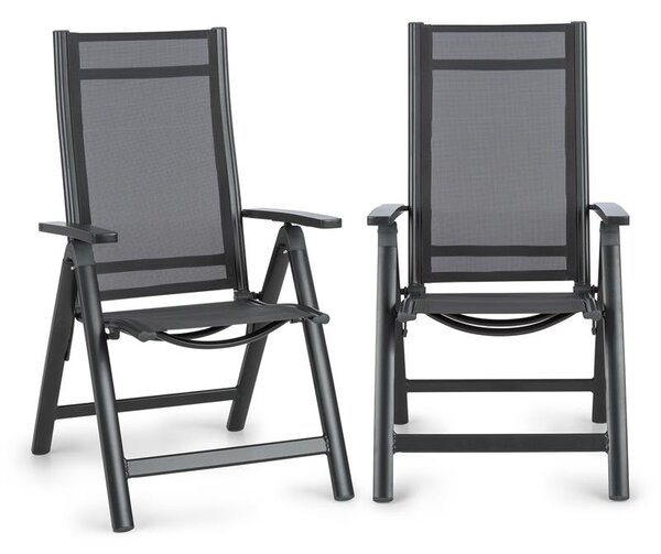 Blumfeldt Cádiz, összecsukható szék, 2 darabos szett, 59,5 x 107 x 68 cm, comfortmesh, antracit