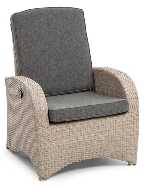 Blumfeldt Comfort Siesta, fotel, beállítható háttámla, világosszürke színben