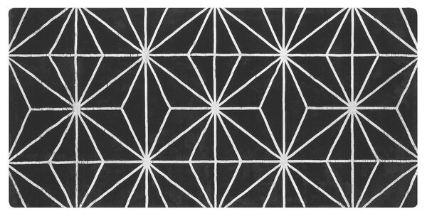 Fekete szőnyeg geometrikus mintával 80 x 150 cm SIBEL