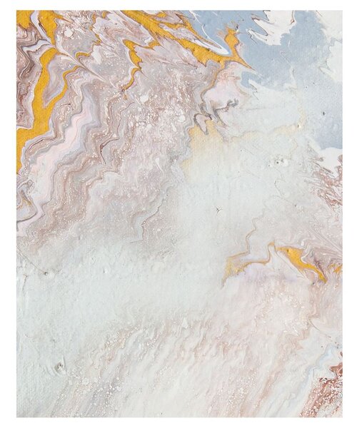 Poszter, fluid art, keret nélkül, 40x50 cm, krémszínű - NEBULEUSE