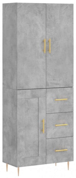 VidaXL Magas Szekrény - Beton Szürke - 180 cm