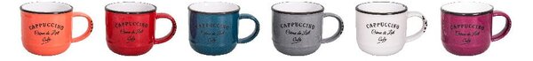 Cappuccino 6 db-os kerámia bögrekészlet - Antic Line