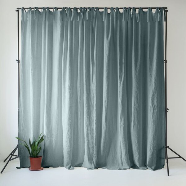 Szürkéskék len függöny 140x250 cm Blue Fog – Linen Tales