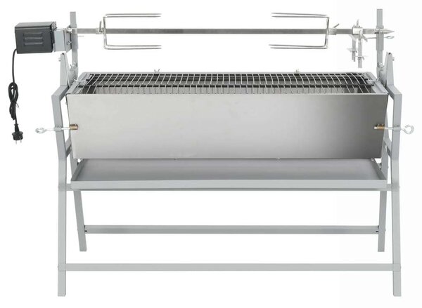 Elektromos Forgó Grill Nyárs - Rozsdamentes Acél - 132x55x98cm