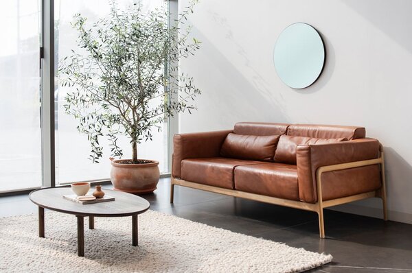 Barna tölgyfa dohányzóasztal 65x120 cm Mu – Gazzda