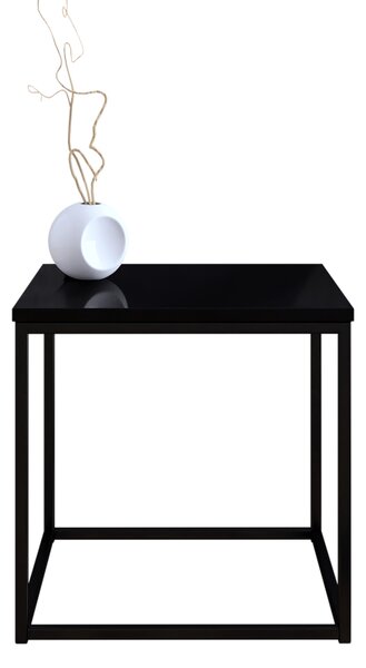 BELRET dohányzóasztal, 60x45x60, magasfényű fekete