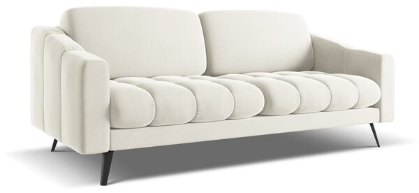 Fehér bársony kanapé 202 cm Nalu – Makamii