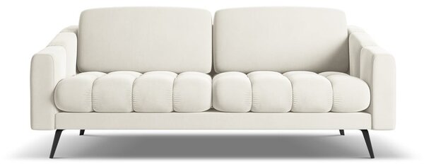 Fehér bársony kanapé 202 cm Nalu – Makamii