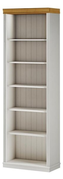 Fehér borovi fenyő könyvespolc 74x223x37 cm Anita – Støraa
