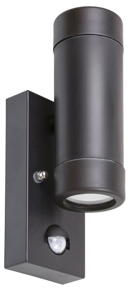 Rabalux Rabalux 8835 - Kültéri fali lámpa érzékelős MADRID 2xGU10/10W/230V IP44 fekete RL8835