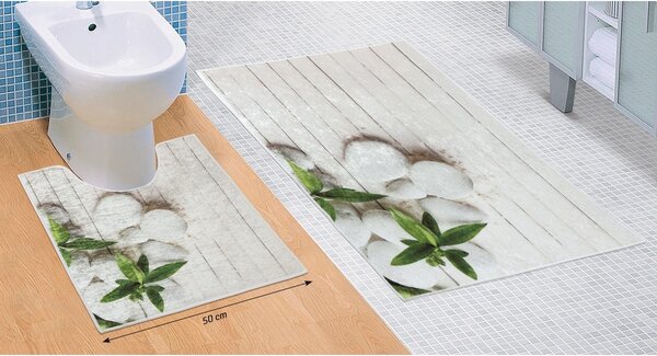 Adria 3D fürdőszobai szőnyegkészlet, 60 x 100 cm, 50 x 60 cm