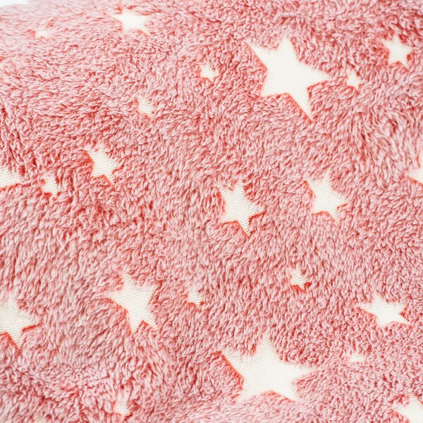 4Home Soft Dreams Stars világító piros pléd, 150 x 200 cm