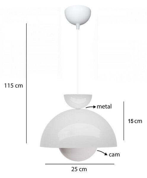 Függőlámpa fém búrával ø 25 cm Arta – Opviq lights