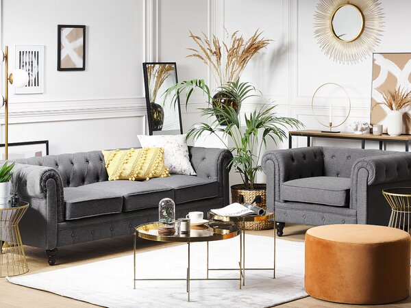 Kanapé 3 személyes CHESTERFIELD Szürke