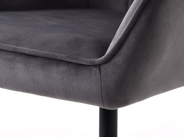 Szürke kárpitozott karfás étkezőfotel szett 2 db-os Nolan Square – Unique Furniture