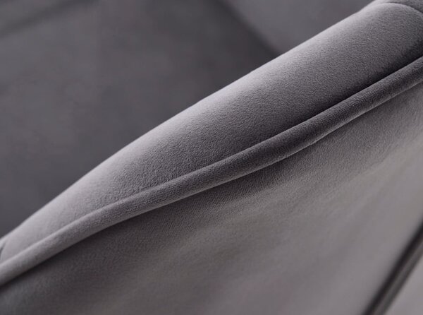 Szürke kárpitozott karfás étkezőfotel szett 2 db-os Nolan Square – Unique Furniture