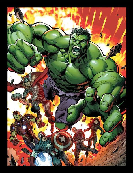 Keretezett poszter Marvel Classic - Avengers Assemble Vol 2