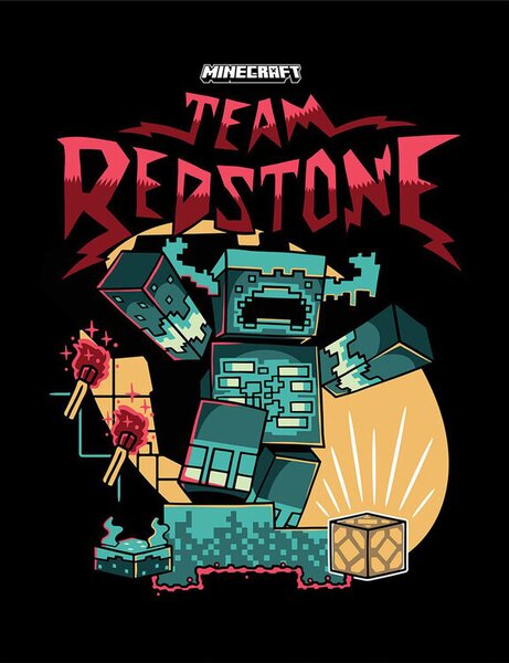 Keretezett poszter Minecraft - Team Fredstone