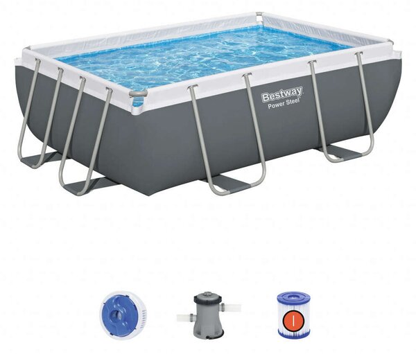 Bestway 282x196x84cm Fémvázas medence szűrővel (56629N)