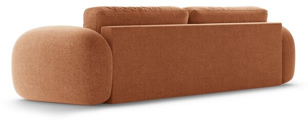 Téglavörös zsenília kinyitható-tárolóhelyes kanapé 262 cm Tonale – Cosmopolitan Design