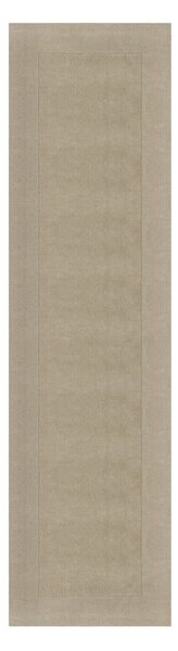 Bézs gyapjú futószőnyeg 60x230 cm – Flair Rugs