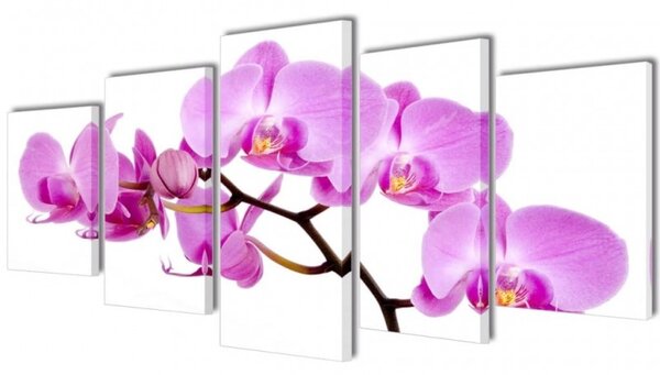 Nyomtatott vászon falikép szett orchidea 200 x 100 cm