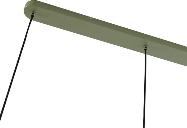 Lucande függőlámpa Malisa, zöld, 3-lámpás, fém, hossza 90cm, dimmelhető, Zöld, Nappali / Étkező, fém, Skandináv