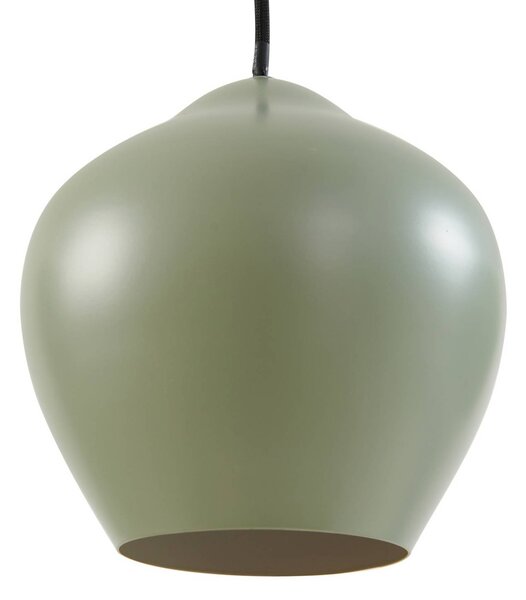 Lucande függőlámpa Malisa, zöld, 3-lámpás, fém, hossza 90cm, dimmelhető, Zöld, Nappali / Étkező, fém, Skandináv
