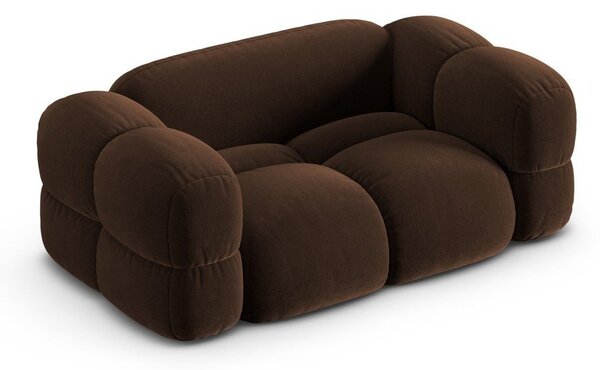 Sötétbarna bársony kanapé 180 cm Loretto – Cosmopolitan Design