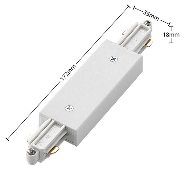 Lindby sínrendszer Linaro, GU10, 4 lámpás, fehér, Ø 9 cm, dimmelhető, Fehér / opál, Folyosó, fém, Modern