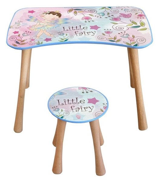 Gyermekasztal székkel Virágtündér, 65 x 41 x 47 cm