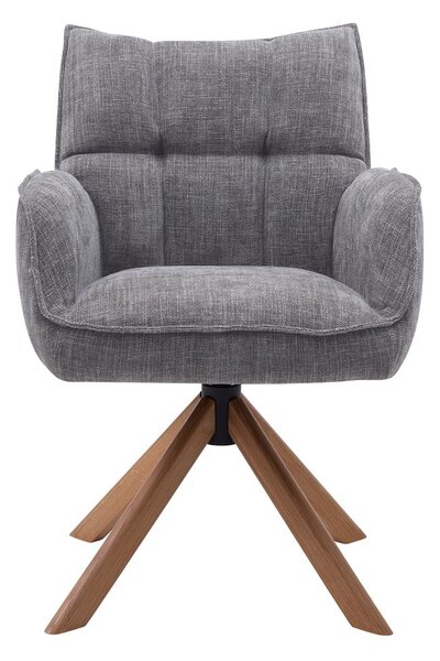 Szürke kárpitozott étkezőfotel szett 2 db-os Marilla – Unique Furniture