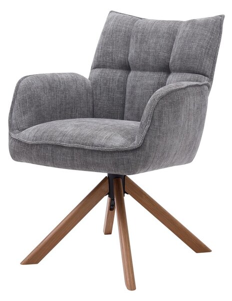 Szürke kárpitozott étkezőfotel szett 2 db-os Marilla – Unique Furniture