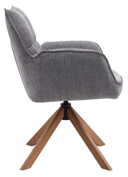 Szürke kárpitozott étkezőfotel szett 2 db-os Marilla – Unique Furniture