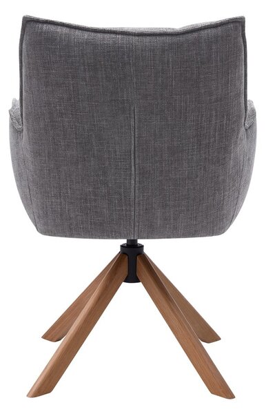 Szürke kárpitozott étkezőfotel szett 2 db-os Marilla – Unique Furniture
