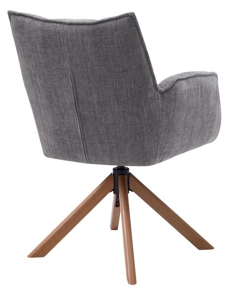 Szürke kárpitozott étkezőfotel szett 2 db-os Marilla – Unique Furniture