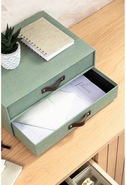 Zöld karton fiókos rendszerező Birger Canvas Paper Laminate – Bigso