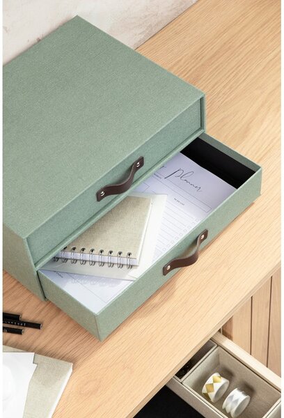 Zöld karton fiókos rendszerező Birger Canvas Paper Laminate – Bigso