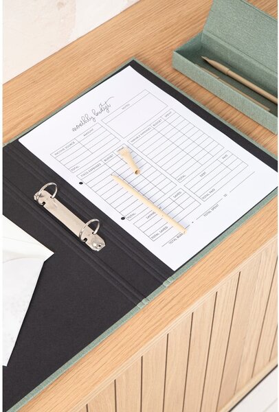 Zöld karton rendszerező Ringo Canvas Paper Laminate – Bigso